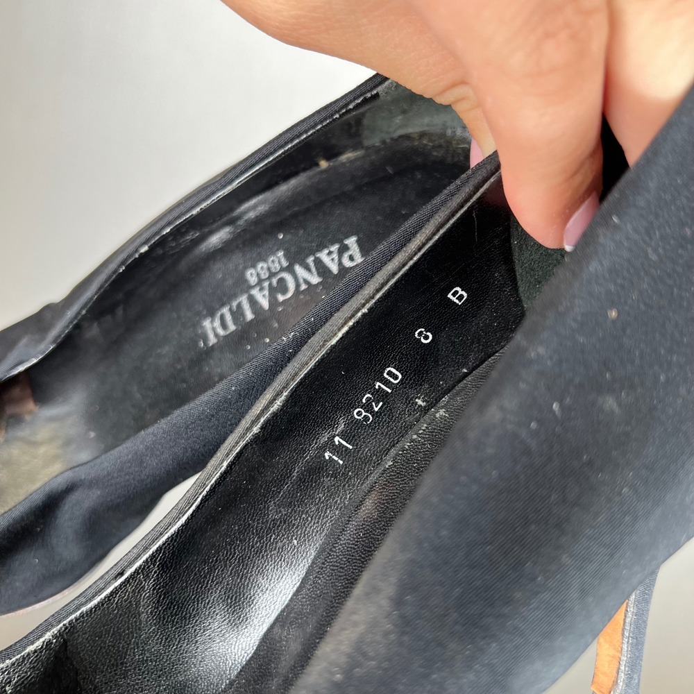 Pancaldi 1888 Women's Black Heels Pointed Toe Classic Pumps Dress Shoes 8B - Picture 7 of 9